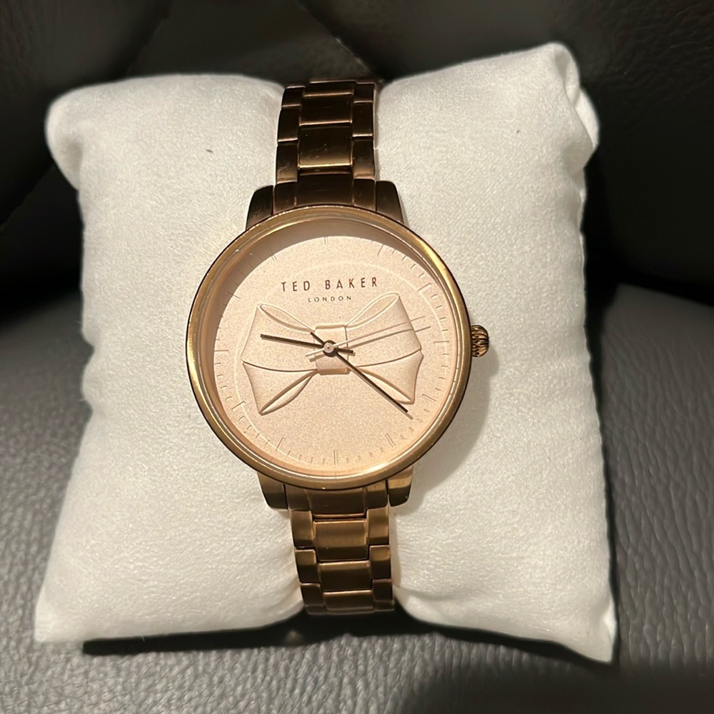 Ted Baker rose gold bow watch